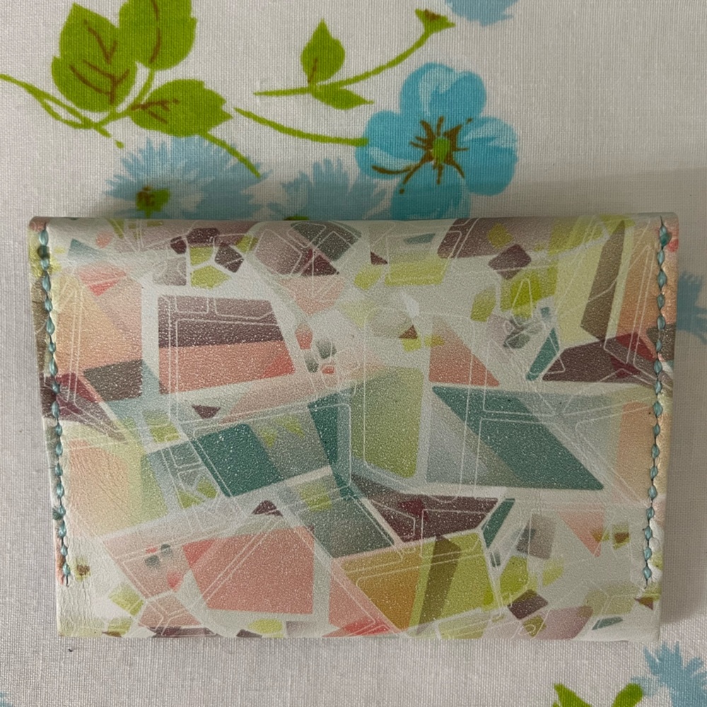 Hand Crafted Multicolor Geometric Wallet - Picture 5 of 5